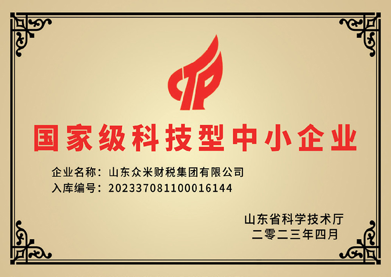国家级科技型中小企业